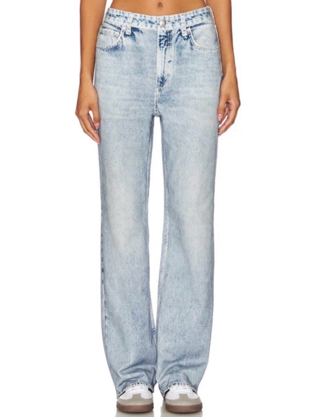 rag & bone Light Wash Straight-Leg Jeans